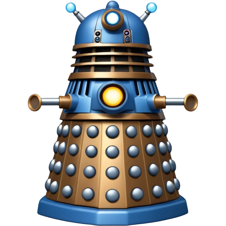 dalek silver, blue and bronze emoji