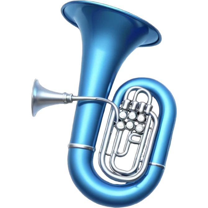tuba azul escura emoji
