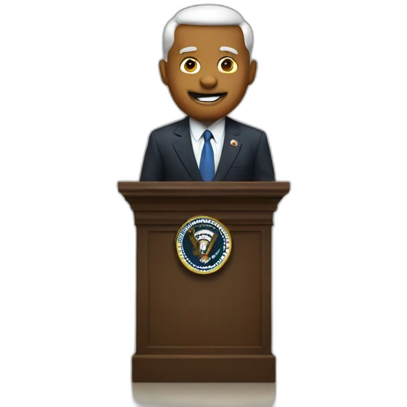 president delivers a speech emoji