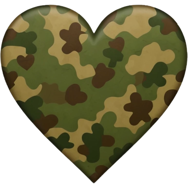 Camo heart emoji