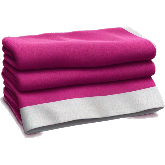 Realistic folded magenta dish towel emoji
