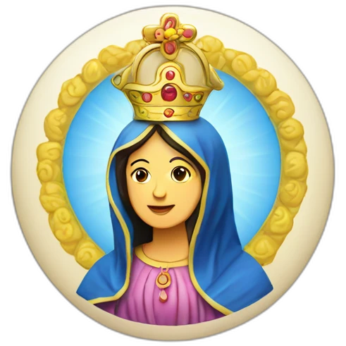 Virgen en circulo emoji
