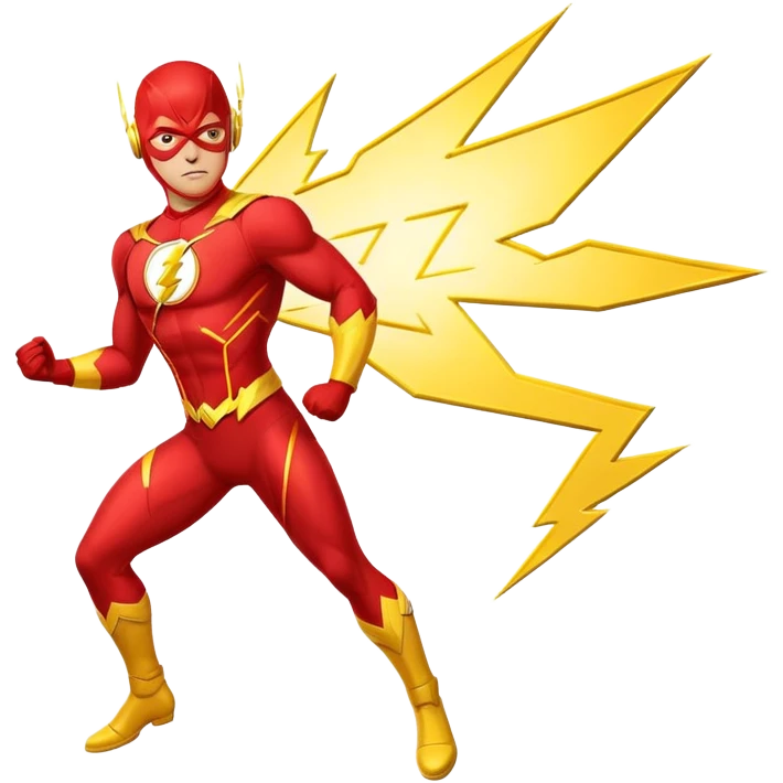 classic Flash superhero emoji