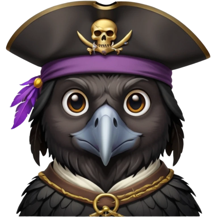 raven with a pirate hat emoji