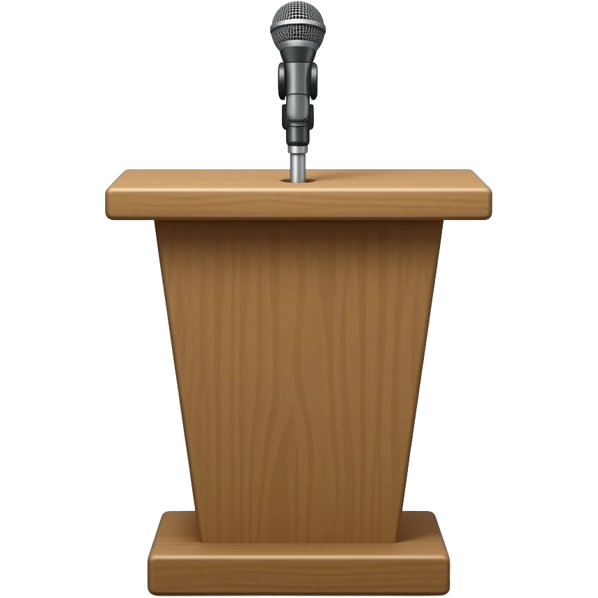Tall Podium with only one mic in the middle png emoji