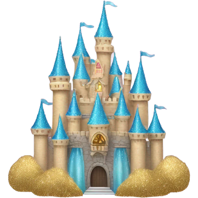 Princess castle with flitter emoji