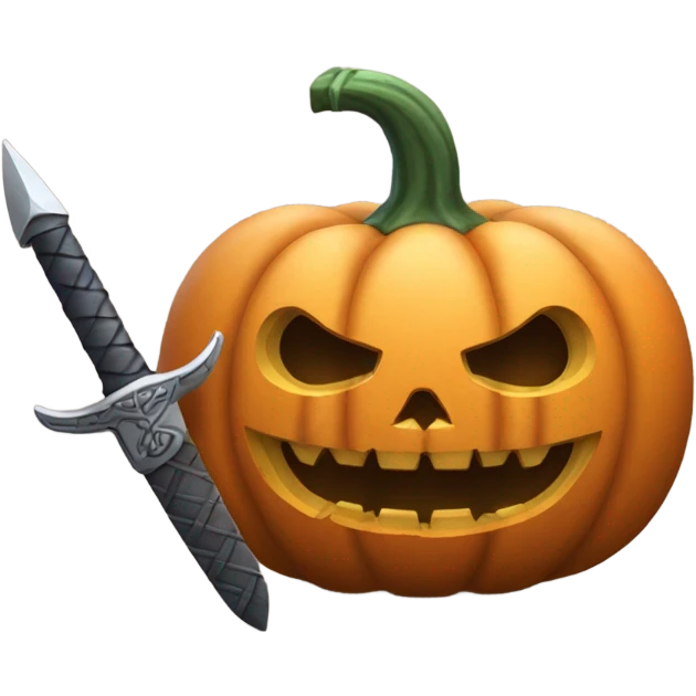 pumpkin with a sword emoji