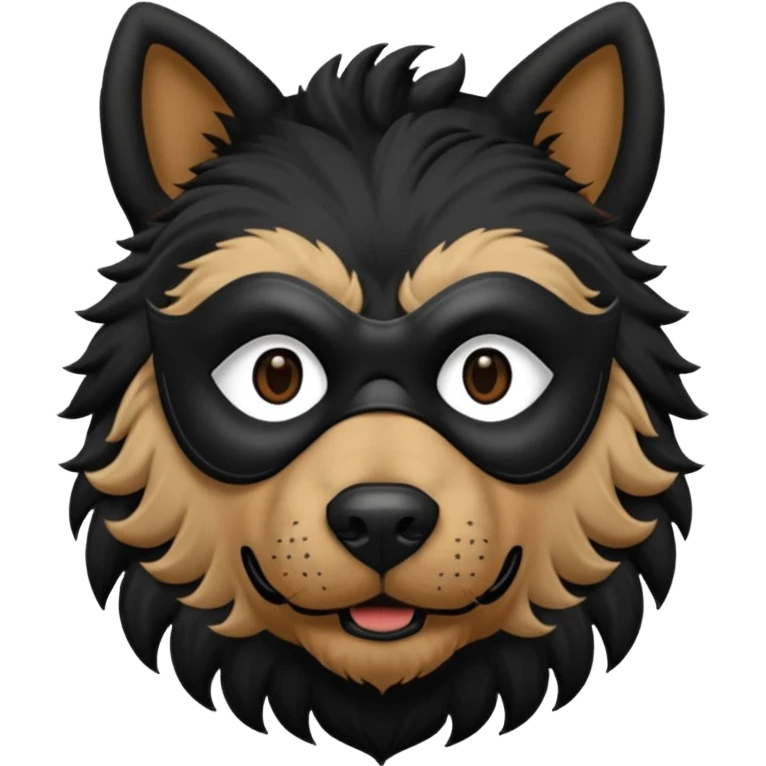 Black dog man emoji