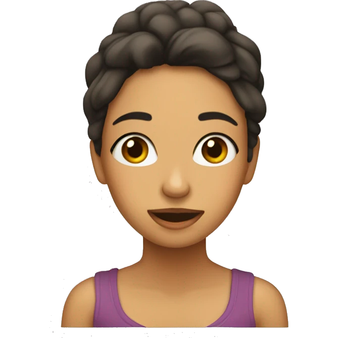 una chica morocha durmiendo  emoji