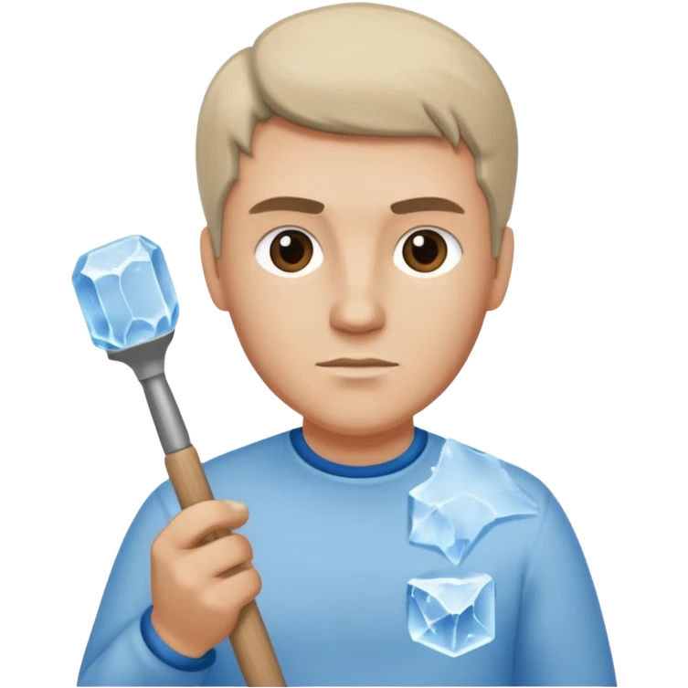 Sculptor with chisel & mallet,Ice Sculptors. emoji