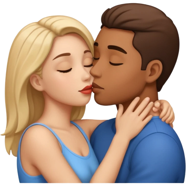 Yo y mi novia dandonos un beso emoji