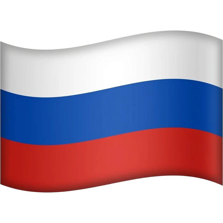 Flag of Russia but for the blue part replaced by lighter blue emoji