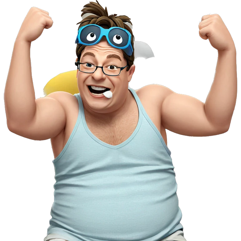 smiling boy in glasses indoors emoji