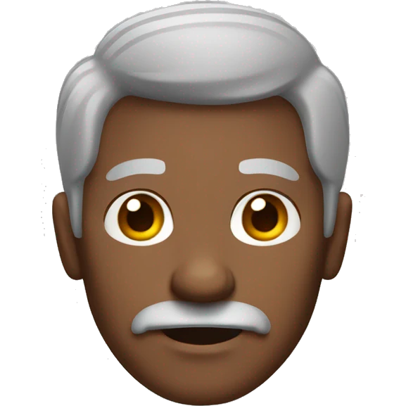 Grandpa with hair and grey hair brown skin emoji