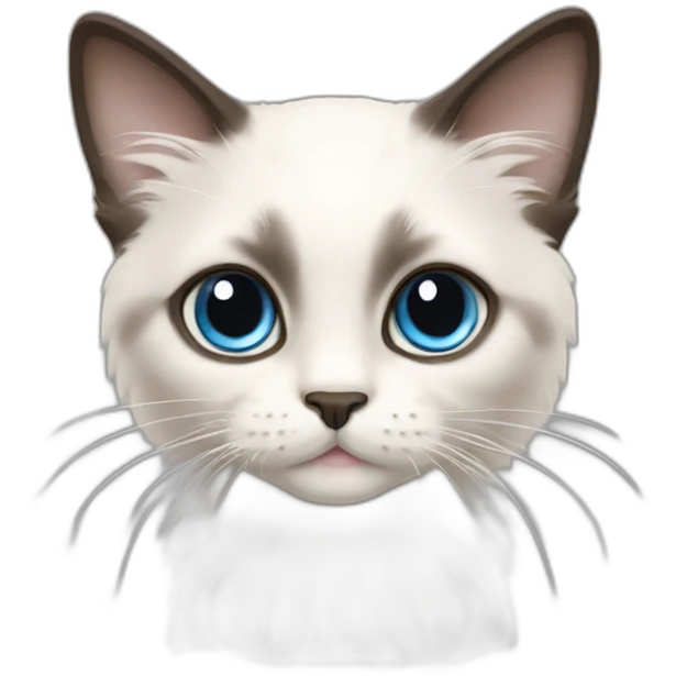 ragdoll kitten with off-white with darker ears emoji