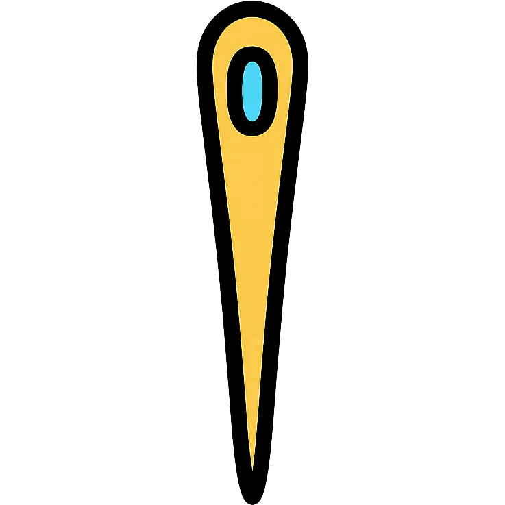 sewing needle with a hole emoji