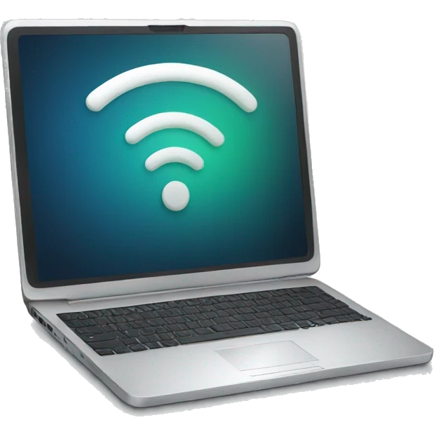 laptop with wifi emoji