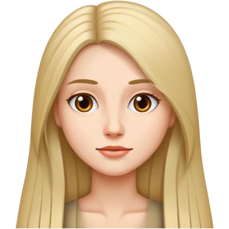 하얀 얼굴에 긴 생머리 여자 emoji