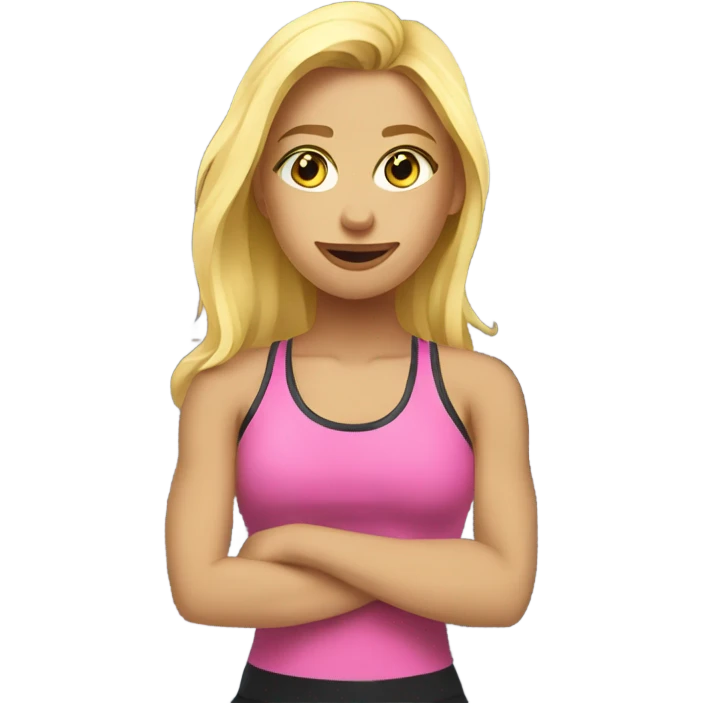 Blonde girl at the gym emoji