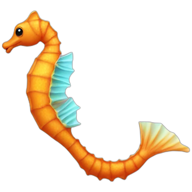 orange seahorse emoji
