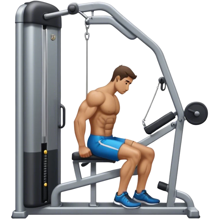 side-view man cable-machine tricep-pushdown emoji