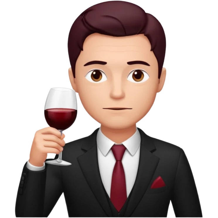 Bebendo vinho emo homem emoji