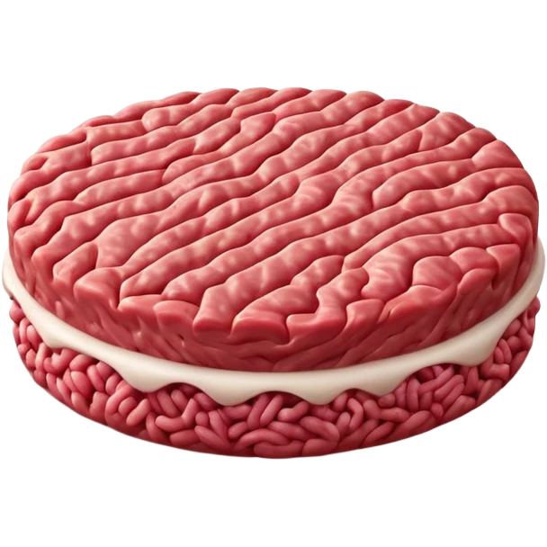 raw ground meat object icon, fresh minced beef, 3D cartoon, mobile game icon style, clean background, soft shadow, no text, no watermark
 emoji