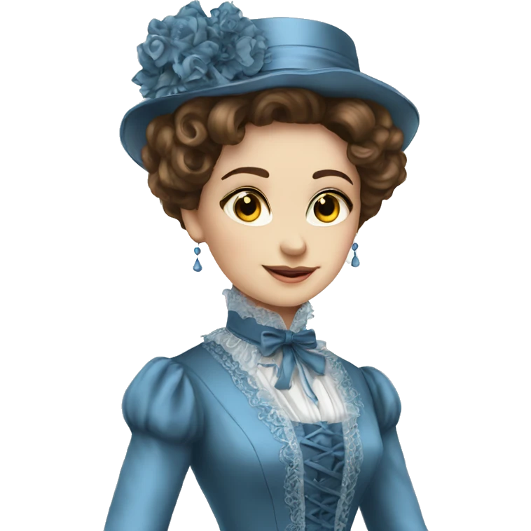 Victorian dress elegant blue  emoji