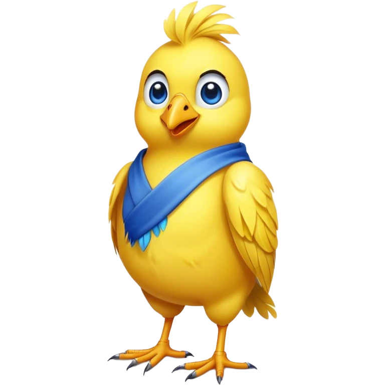 yellow bird wearing pants emoji