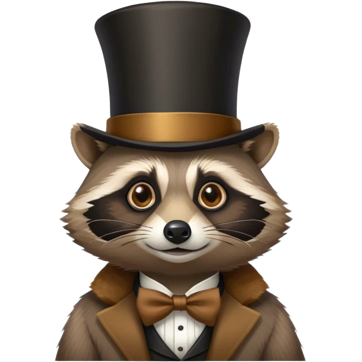 Rich raccon emoji
