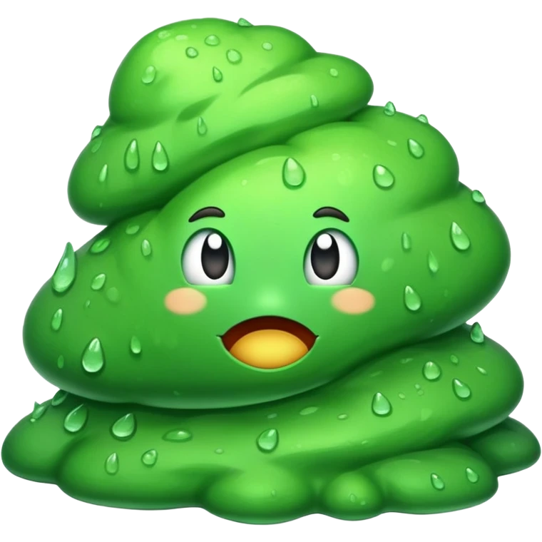 green shit emoji