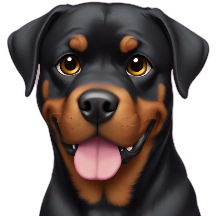 rottweiler dog pink emoji