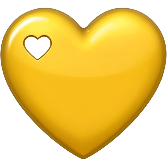 yellow heart with a metallic finish emoji