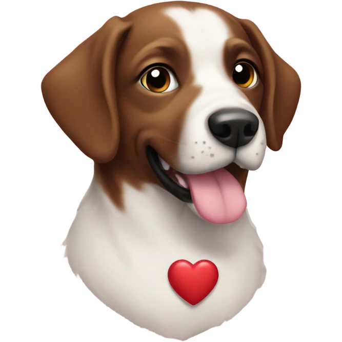 Dog love heart emoji