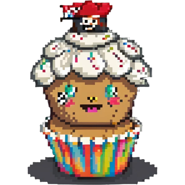 cupcake pirate emoji