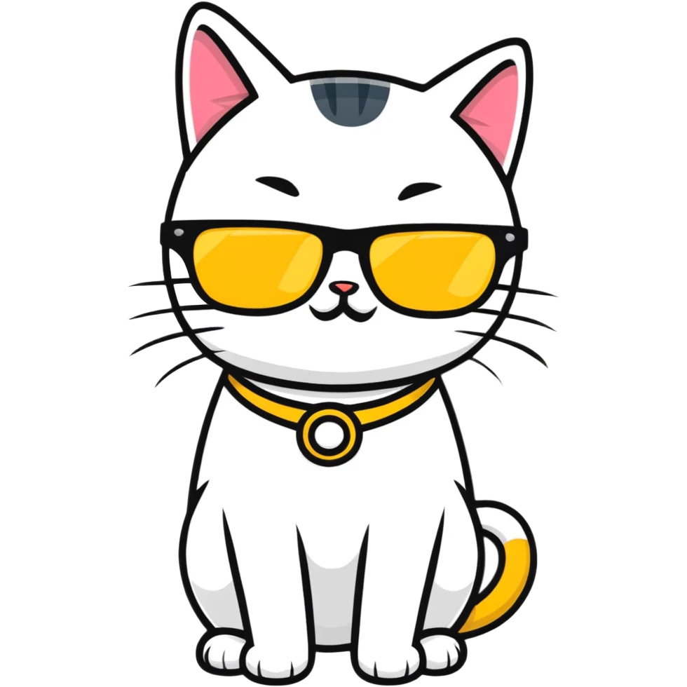 Cat with sunglasses emoji