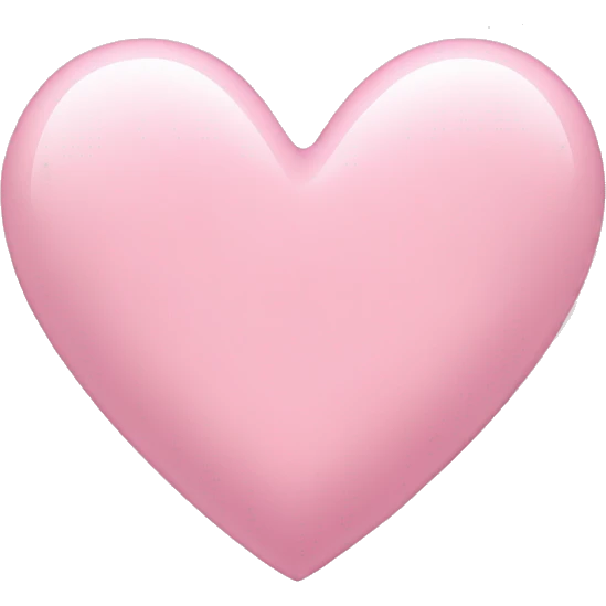 Light pink love heart emoji