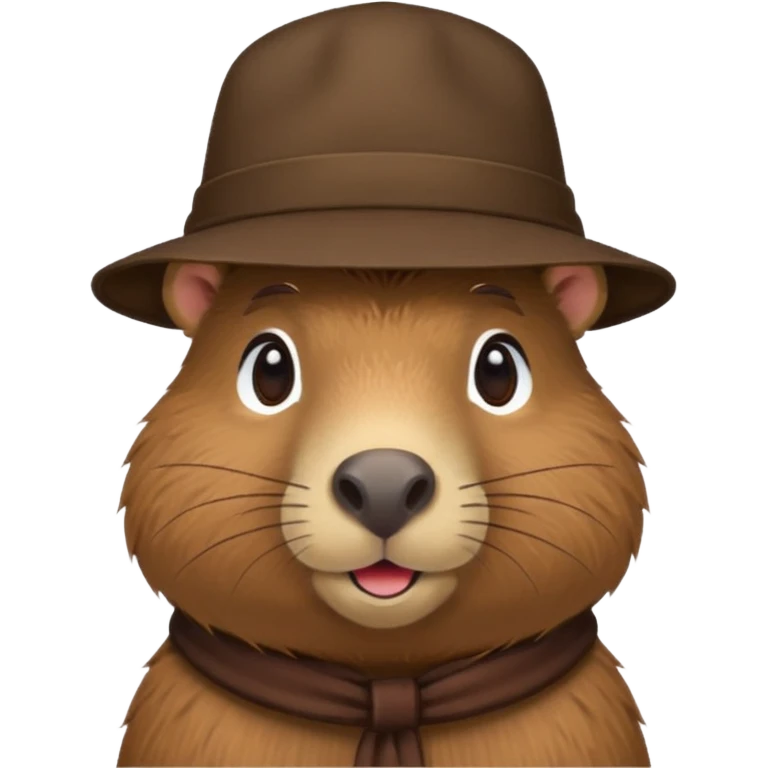 Capibara with a hat emoji