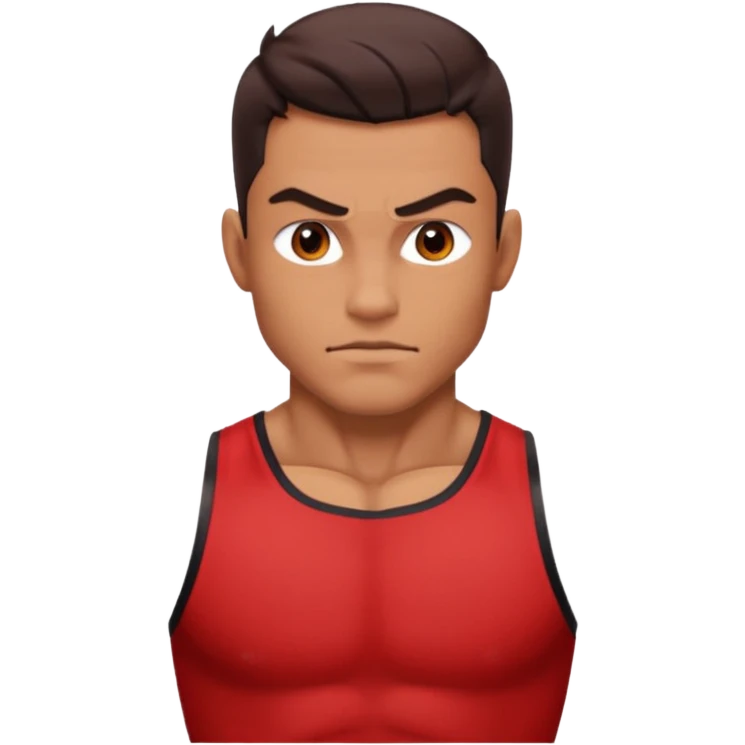 badman half man body red top emoji