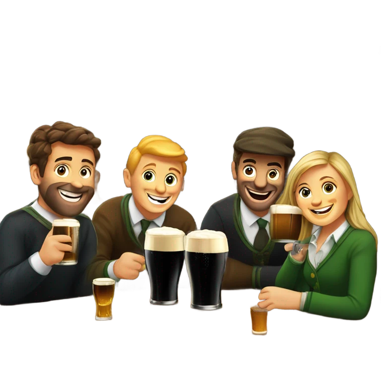 Irish drinking guinness emoji