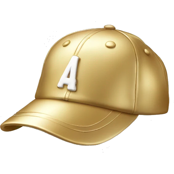 a shiny gold baseball cap emoji