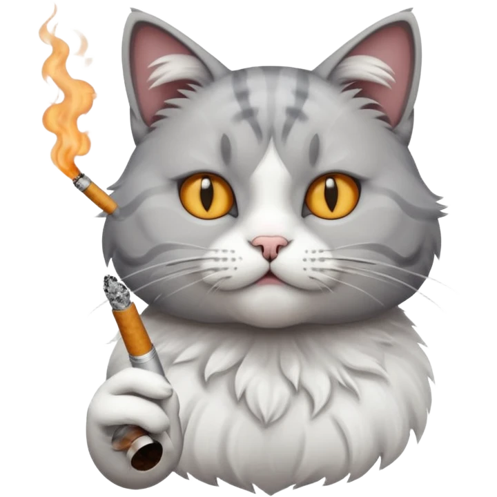 cat with a cigarette  emoji