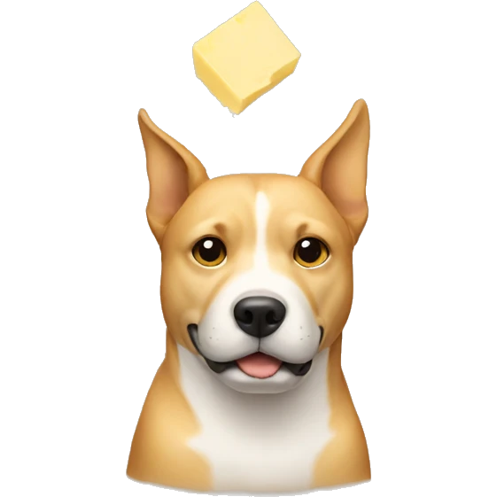 dog with the butter on him emoji