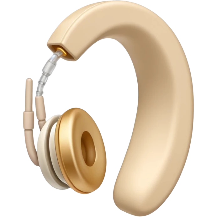 Pale beige Hearing aid emoji