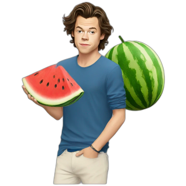 harry styles with watermelon emoji