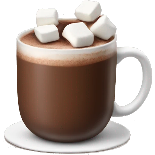 Hot chocolate with manchmallows emoji