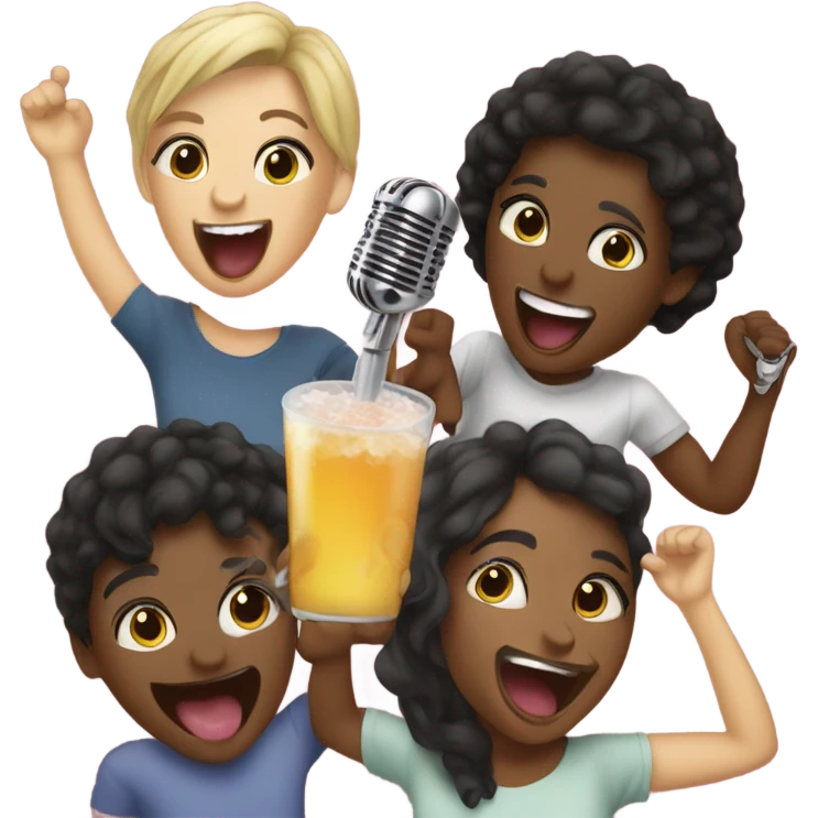 karaoke and alcohol emoji
