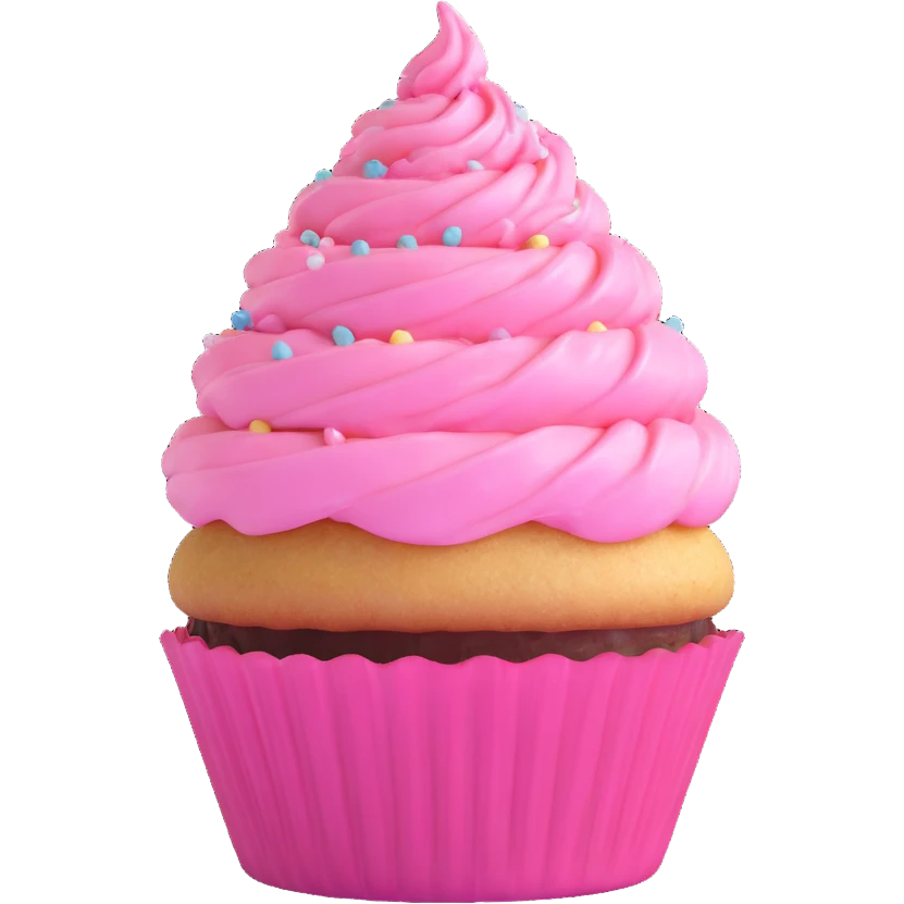 cupcake with pink icing emoji
