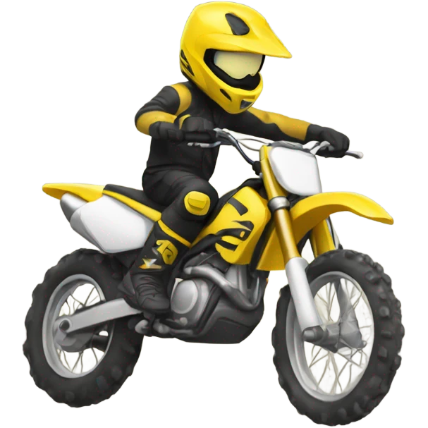 Yellow dirtbike emoji