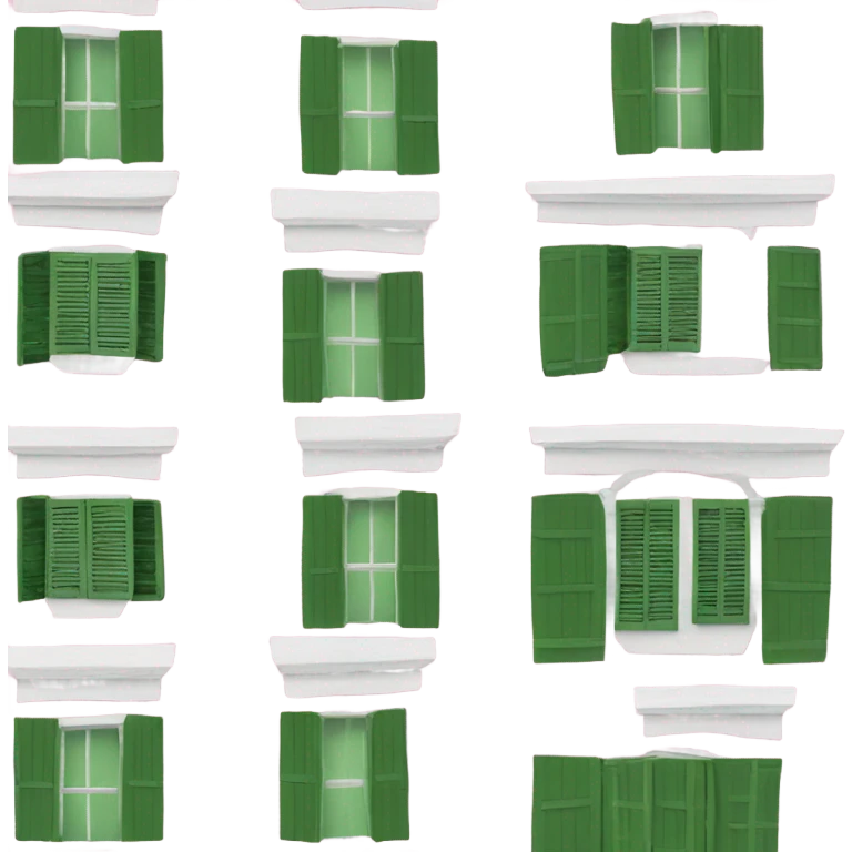 Small Pink Bermuda house white roof green shutters emoji